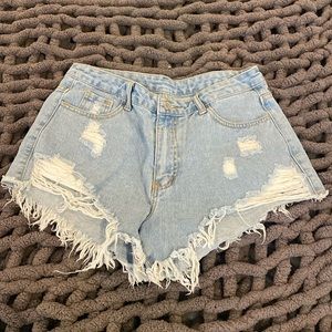 Ripped jeans shorts